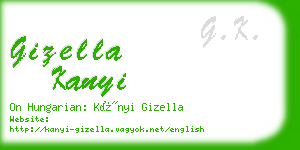 gizella kanyi business card